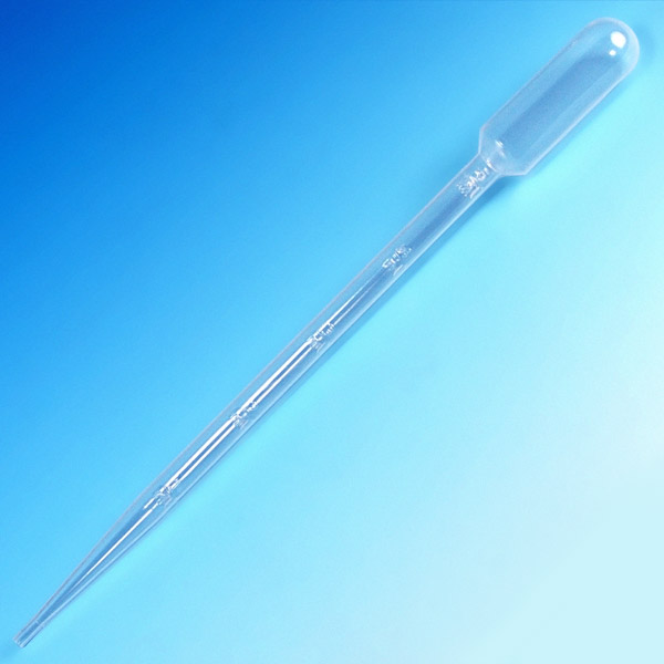 Globe Scientific Transfer Pipet, 15mL, Graduated to 5mL, Extra Long, 215mm (8.5 Inches Long), 250/Box, 10 Boxes/Unit Image